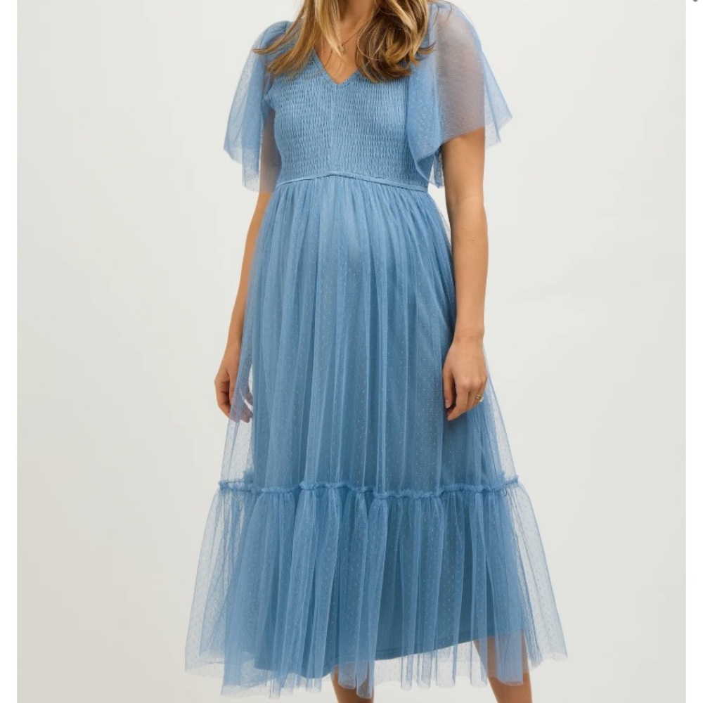 Pinkblush Blue Maternity Dress